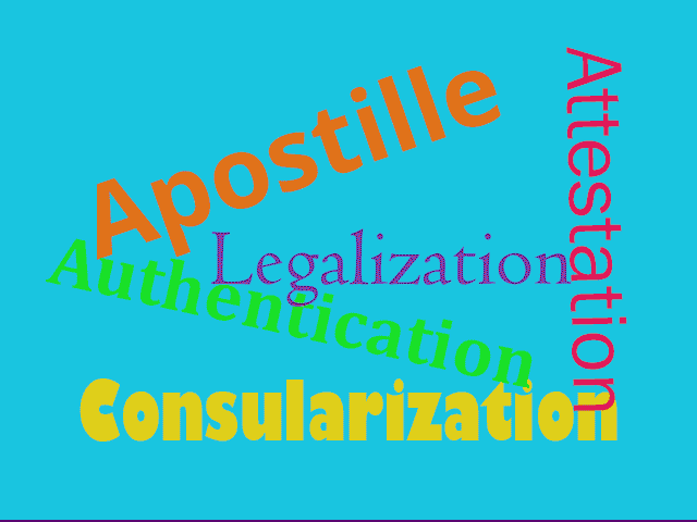 Apostille - authentication - legalization - attestation - what do these terms mean?