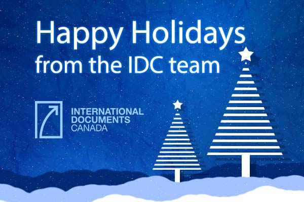 Happy holidays from the IDC team