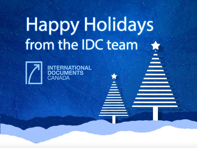Happy holidays from the IDC team